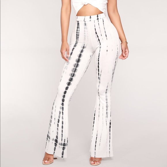 tie dye flare pants fashion nova